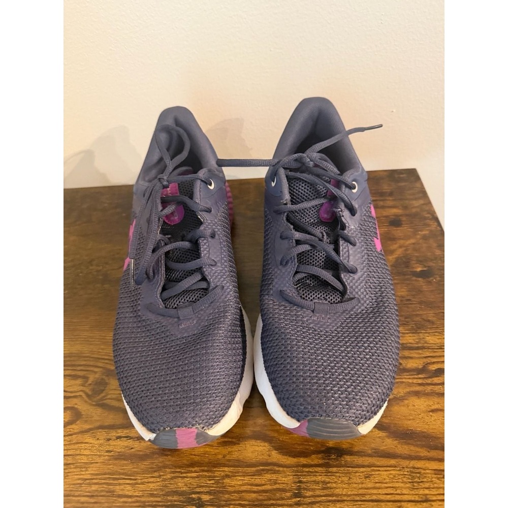Under Armour Charged Running Shoes Womens 9.5 Navy Blue Purple Mesh Sneakers
